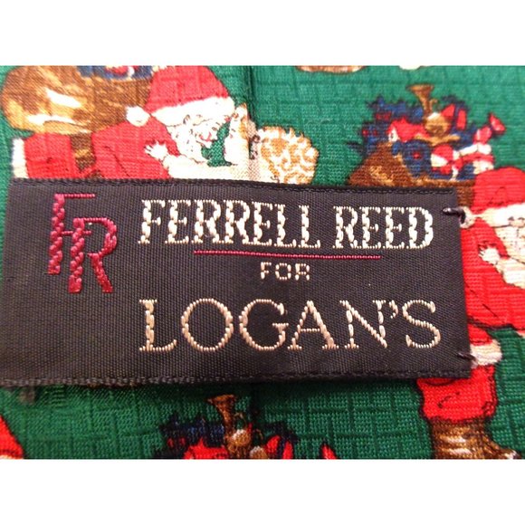 Men's Vintage Christmas Neck Tie Silk Italy Santa Italy USA - Picture 3 of 3